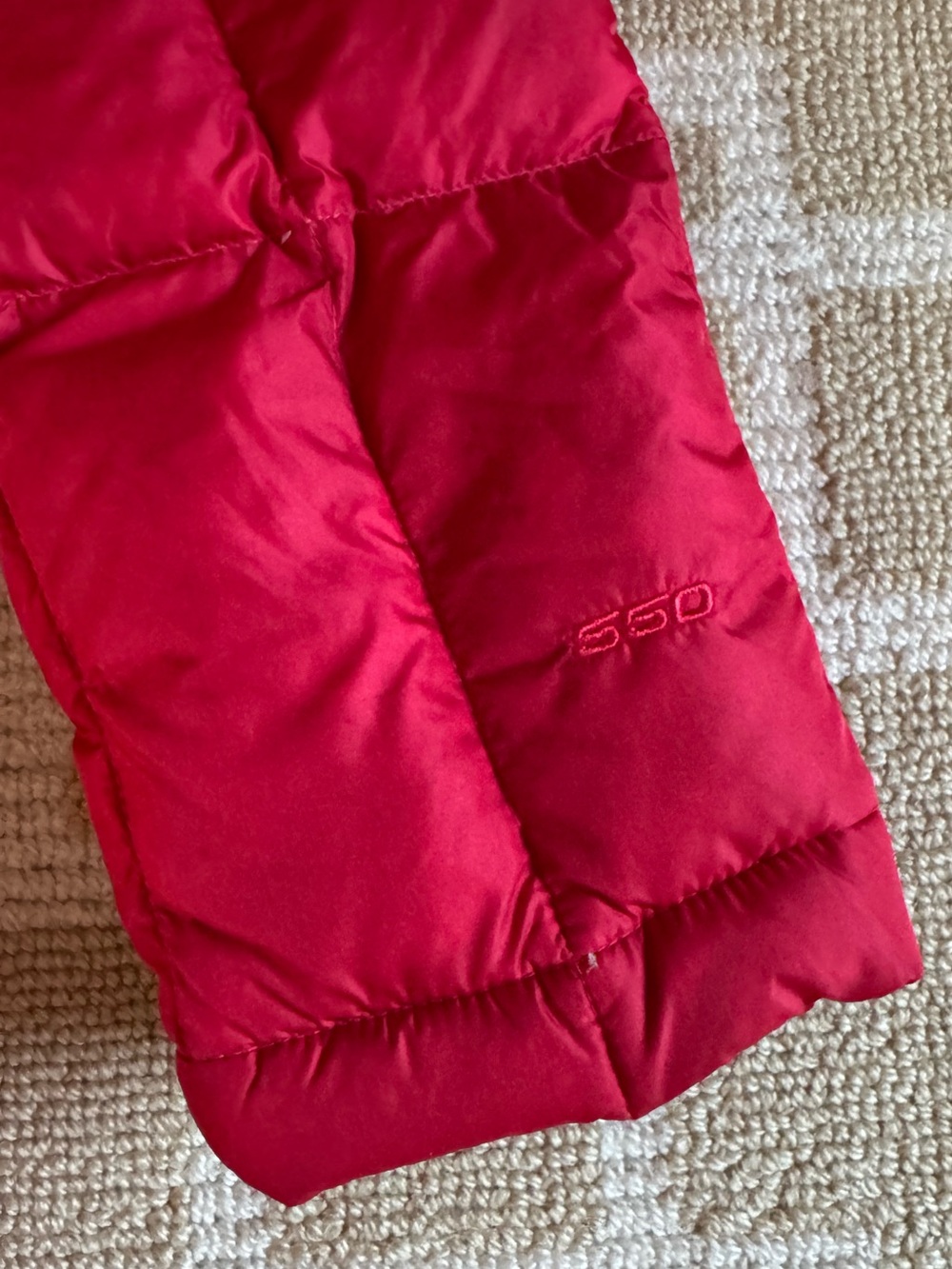 The North Face 550 Goose Down Hooded Long Puffer Winter Parka Red Size Large - Picture 6 of 14